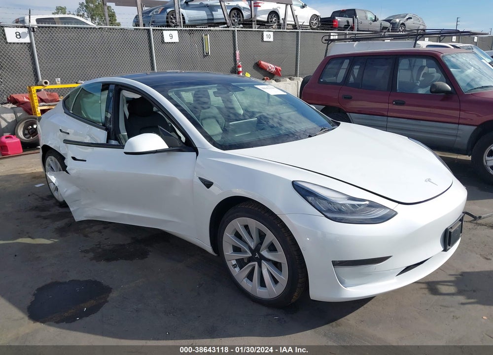2022 TESLA MODEL 3 LONG RANGE DUAL MOTOR ALL-WHEEL DRIVE VIN: 5YJ3E1EB3NF298938