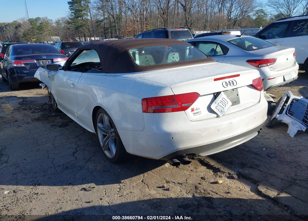 2012 AUDI S5 3.0 PREMIUM PLUS VIN: WAUVGAFH7CN003700