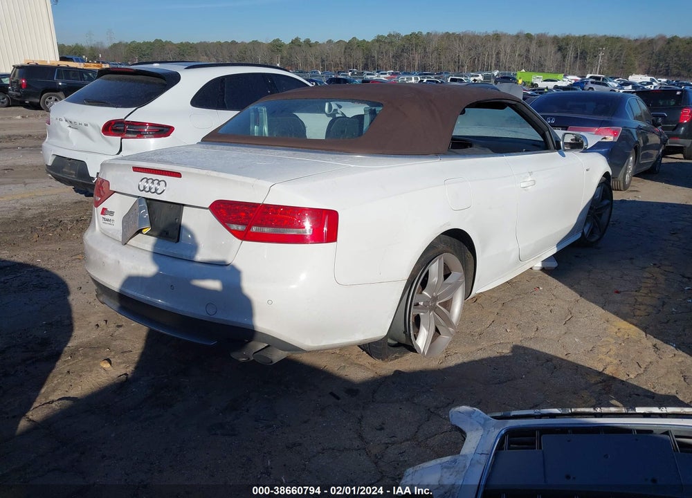 2012 AUDI S5 3.0 PREMIUM PLUS VIN: WAUVGAFH7CN003700