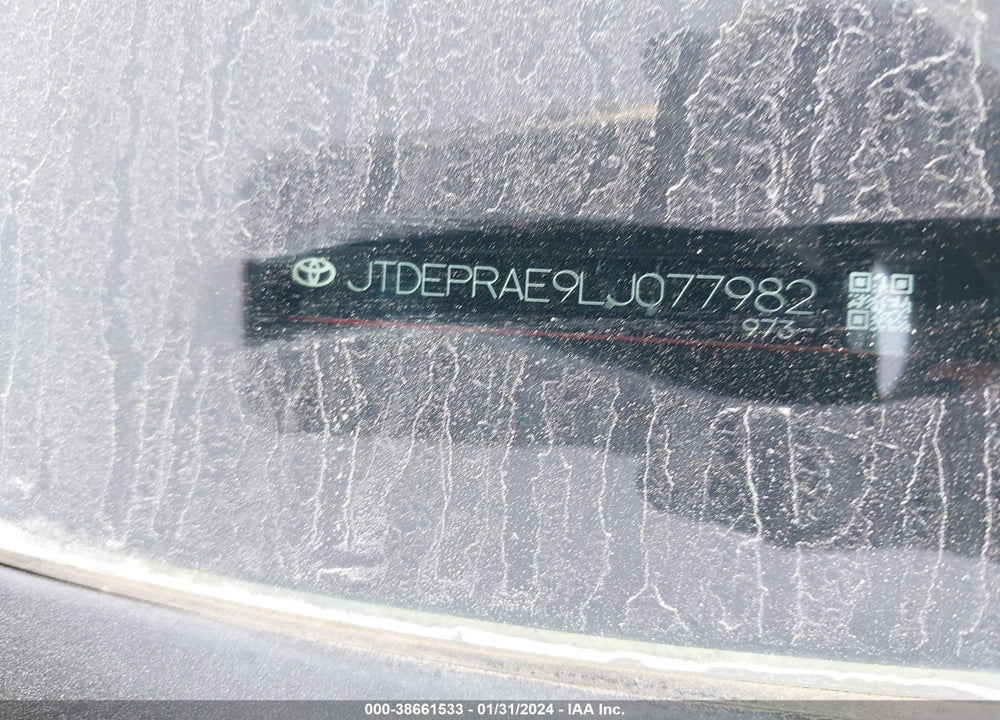 2020 TOYOTA COROLLA LE VIN: JTDEPRAE9LJ077982