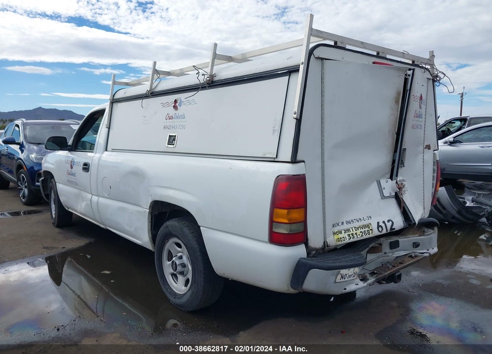 2003 GMC SIERRA 1500 WORK TRUCK VIN: 1GTEC14V43Z123387