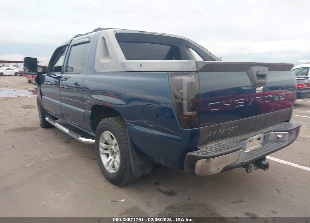 2005 CHEVROLET AVALANCHE 1500 Z66 VIN: 3GNEC12Z75G269878