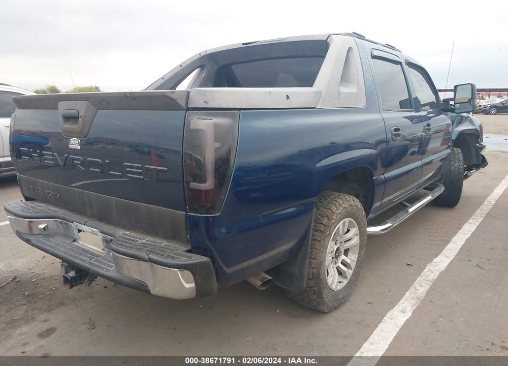 2005 CHEVROLET AVALANCHE 1500 Z66 VIN: 3GNEC12Z75G269878
