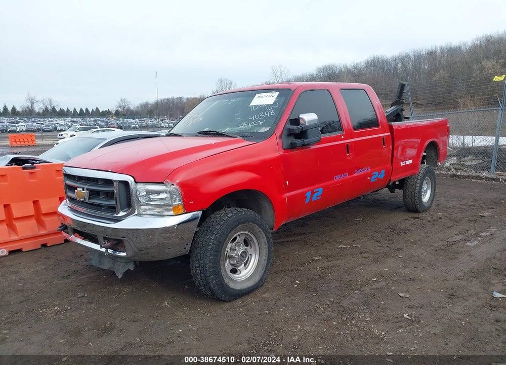 2000 FORD SUPER DUTY F-350 SRW LARIAT/XL/XLT VIN: 1FTSW31F5YEB89898