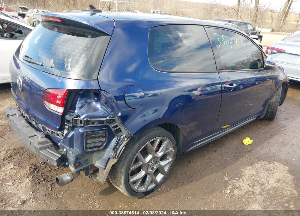 2013 VOLKSWAGEN GTI 2-DOOR VIN: WVWFV7AJ4DW086380