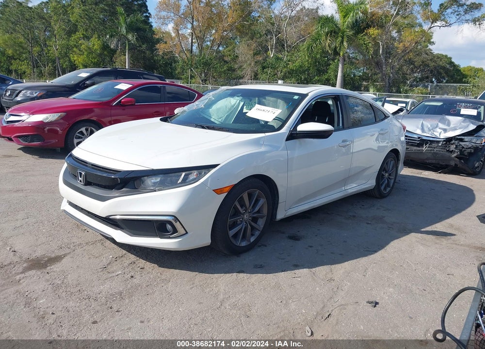 2019 HONDA CIVIC EX VIN: 19XFC1F39KE007421
