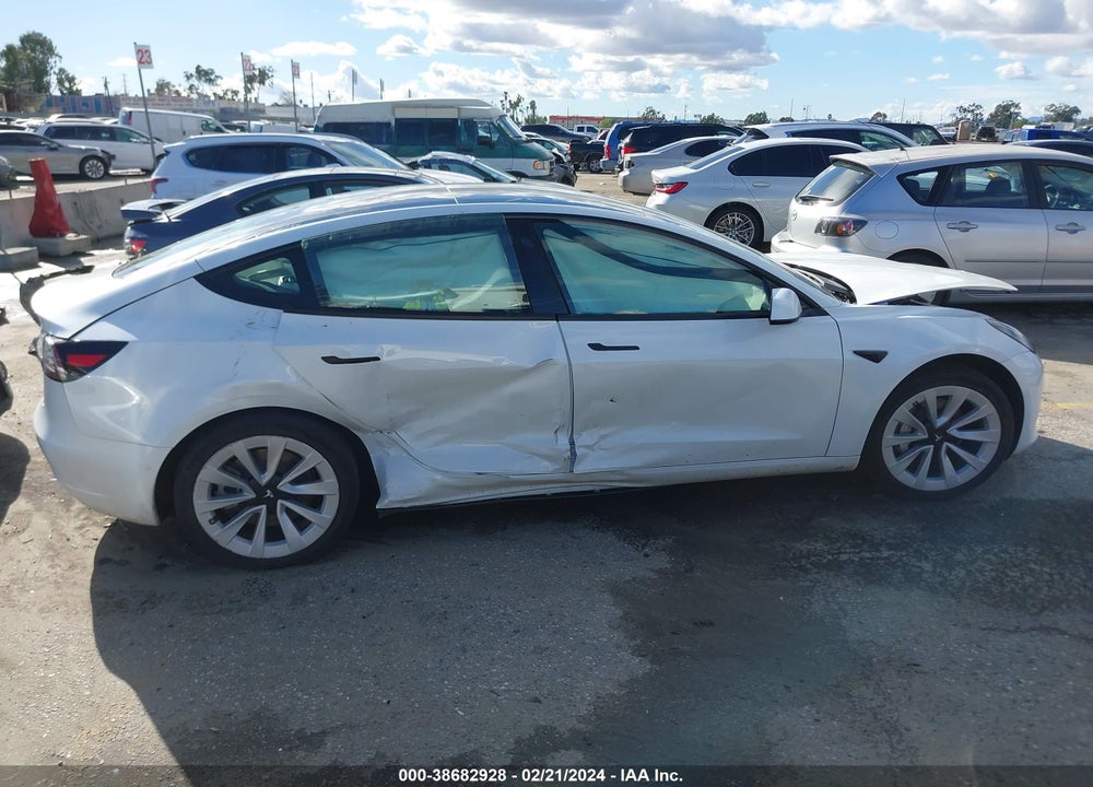 2022 TESLA MODEL 3 REAR-WHEEL DRIVE VIN: 5YJ3E1EA1NF372882