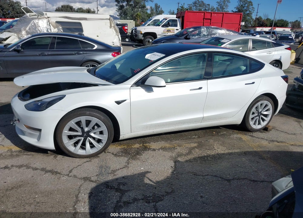 2022 TESLA MODEL 3 REAR-WHEEL DRIVE VIN: 5YJ3E1EA1NF372882
