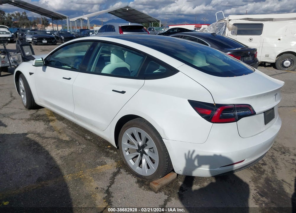 2022 TESLA MODEL 3 REAR-WHEEL DRIVE VIN: 5YJ3E1EA1NF372882