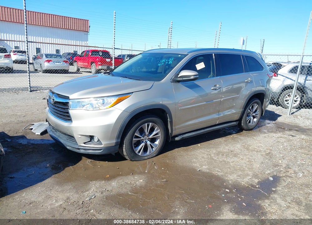 2014 TOYOTA HIGHLANDER XLE V6 VIN: 5TDKKRFH6ES011920