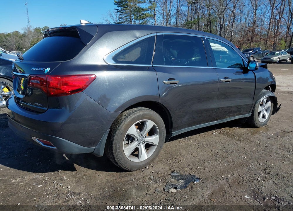 2014 ACURA MDX VIN: 5FRYD4H27EB016630
