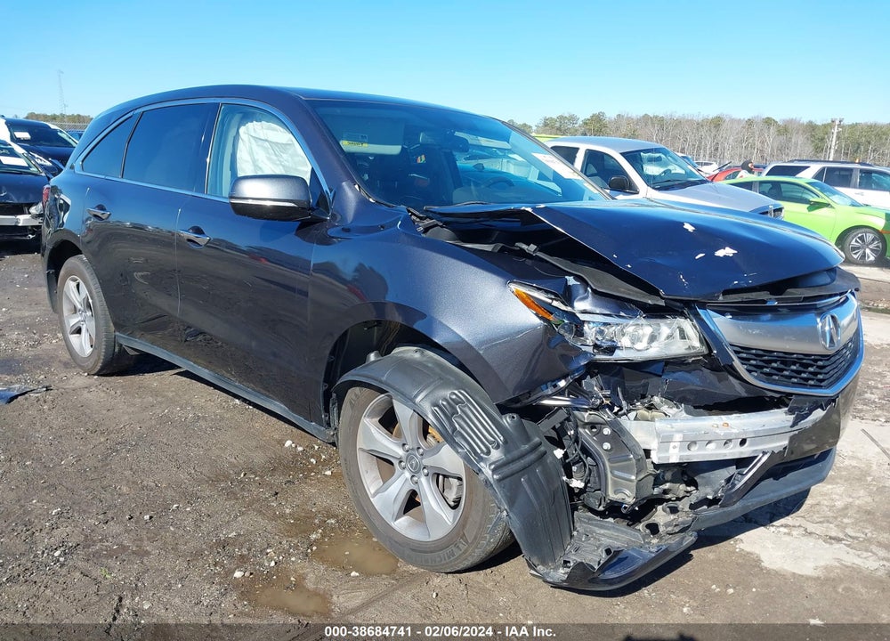 2014 ACURA MDX VIN: 5FRYD4H27EB016630