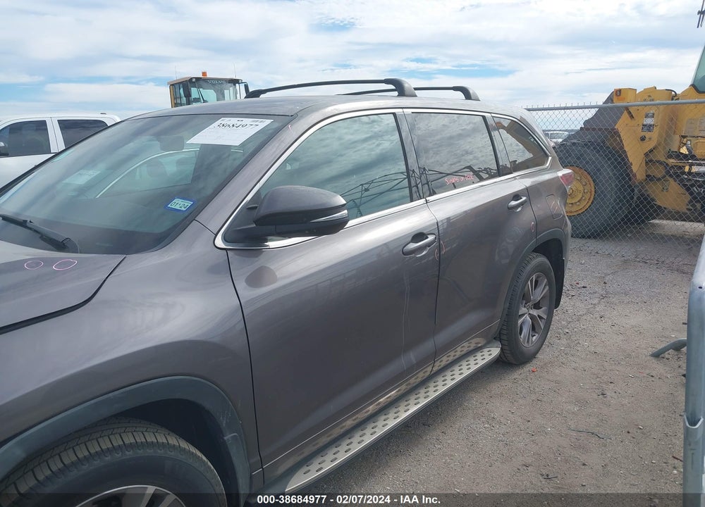 2016 TOYOTA HIGHLANDER LE PLUS V6 VIN: 5TDZKRFH5GS134898