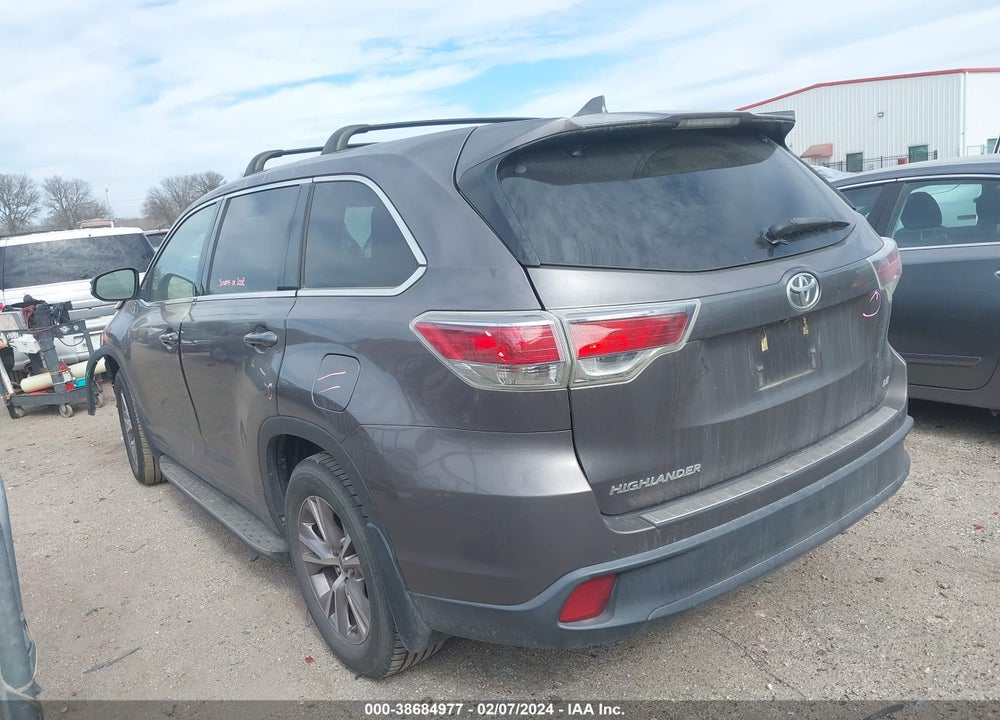 2016 TOYOTA HIGHLANDER LE PLUS V6 VIN: 5TDZKRFH5GS134898