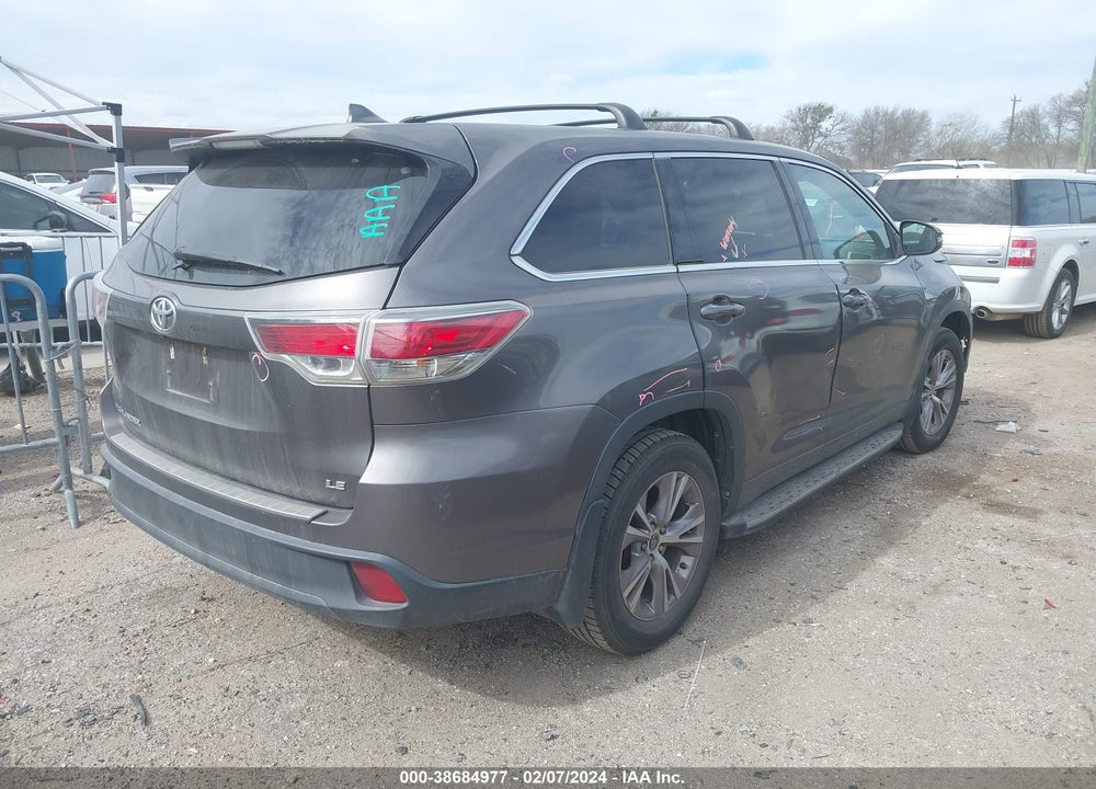 2016 TOYOTA HIGHLANDER LE PLUS V6 VIN: 5TDZKRFH5GS134898