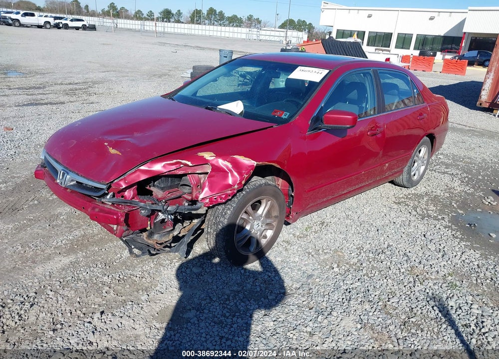 2007 HONDA ACCORD 2.4 EX VIN: 1HGCM56867A109192