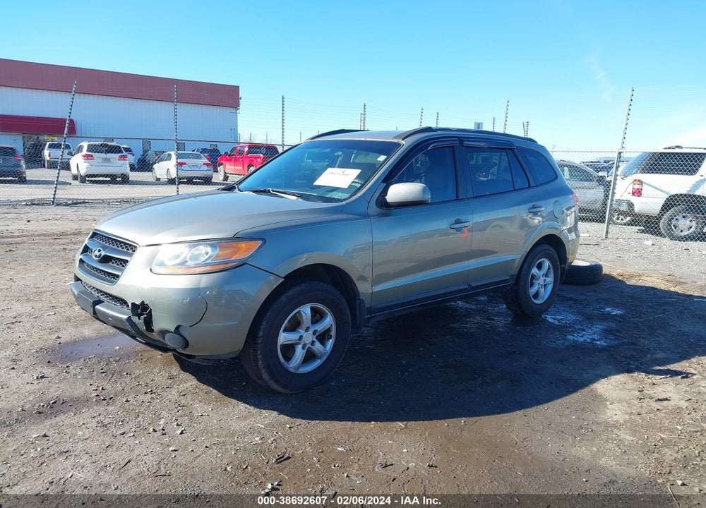 2008 HYUNDAI SANTA FE GLS VIN: 5NMSG13D98H203196
