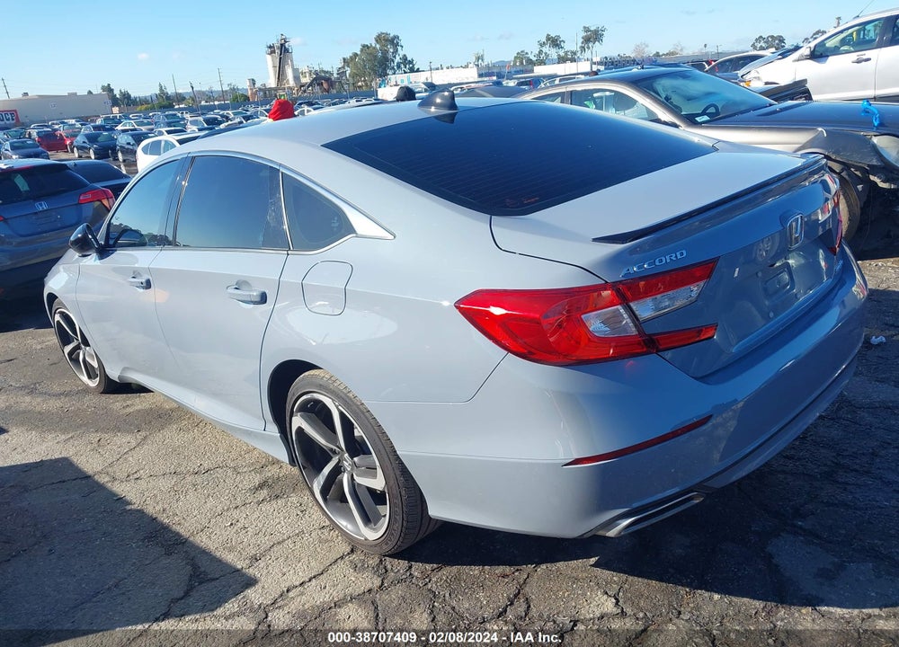 2022 HONDA ACCORD SPORT VIN: 1HGCV1F37NA123500