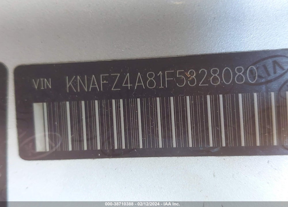 2015 KIA FORTE EX VIN: KNAFZ4A81F5328080