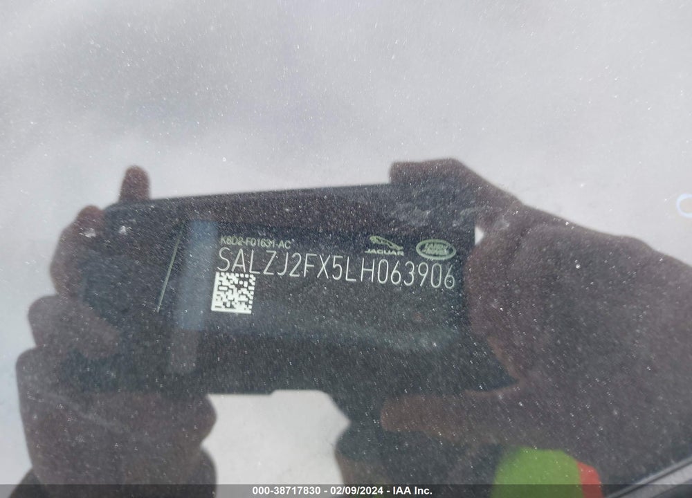 2020 LAND ROVER RANGE ROVER EVOQUE S VIN: SALZJ2FX5LH063906