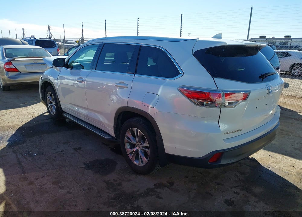 2014 TOYOTA HIGHLANDER XLE V6 VIN: 5TDKKRFHXES030437