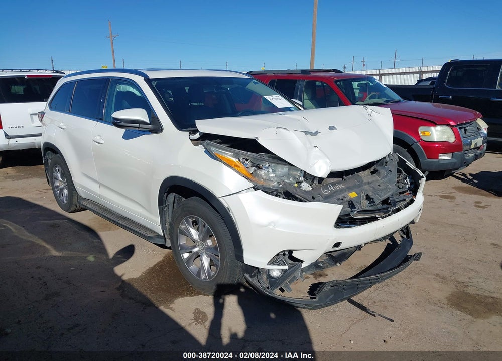 2014 TOYOTA HIGHLANDER XLE V6 VIN: 5TDKKRFHXES030437