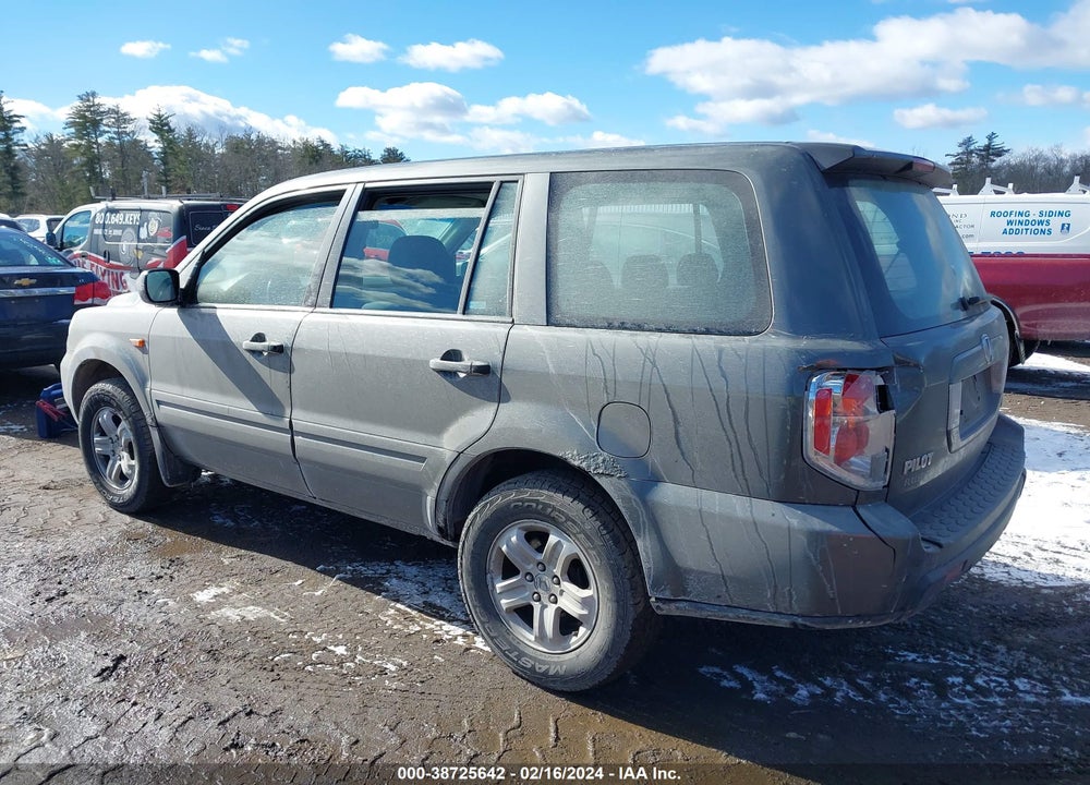 2007 HONDA PILOT VIN: 2HKYF18137H500624