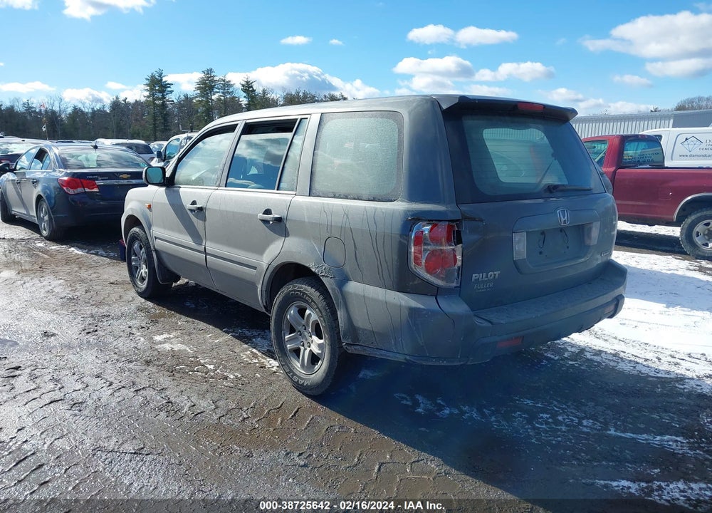 2007 HONDA PILOT VIN: 2HKYF18137H500624