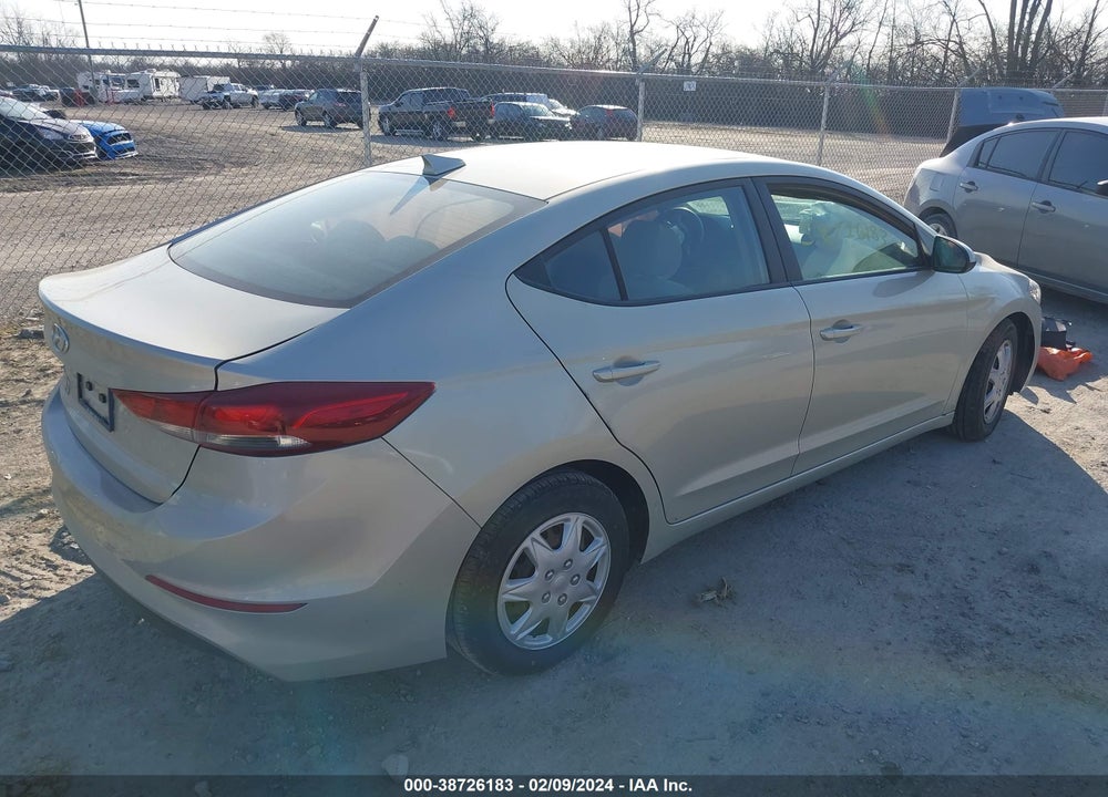 2017 HYUNDAI ELANTRA VIN: 5NPD74LF6HH127953