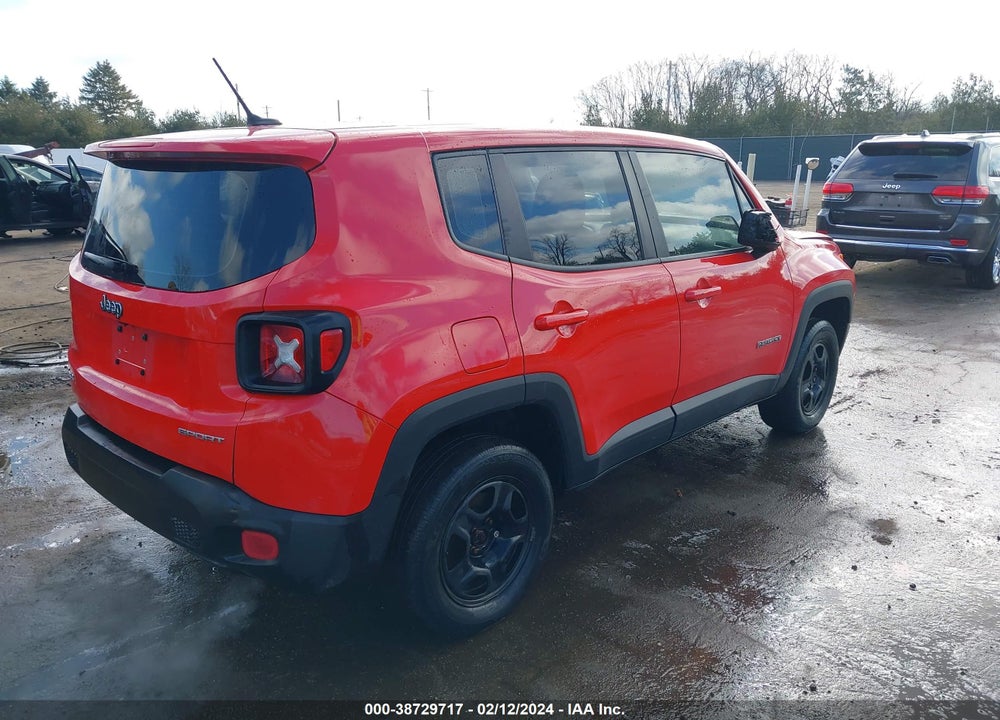 2017 JEEP RENEGADE SPORT 4X4 VIN: ZACCJBAB6HPG12103