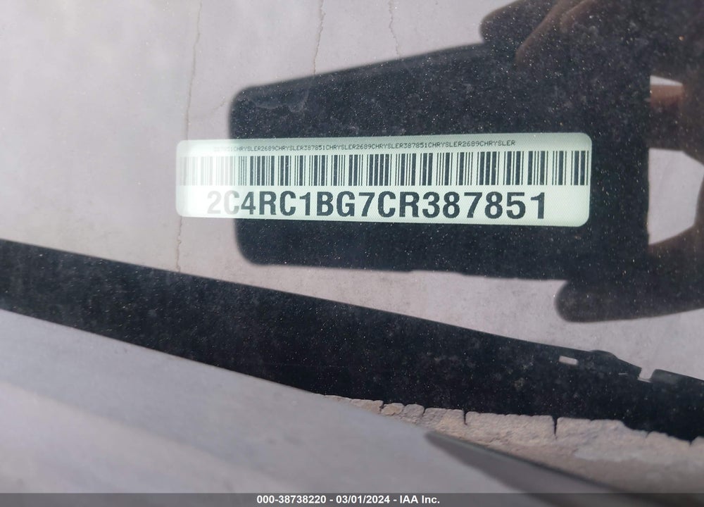 2012 CHRYSLER TOWN & COUNTRY TOURING VIN: 2C4RC1BG7CR387851