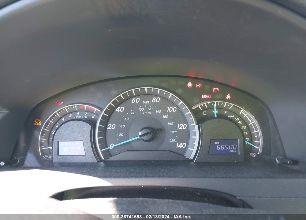 2012 TOYOTA CAMRY XLE VIN: 4T1BF1FK6CU117824