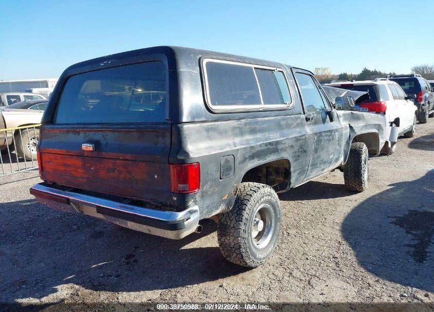 1988 CHEVROLET BLAZER V10 VIN: 1GNEV18K8JF160068