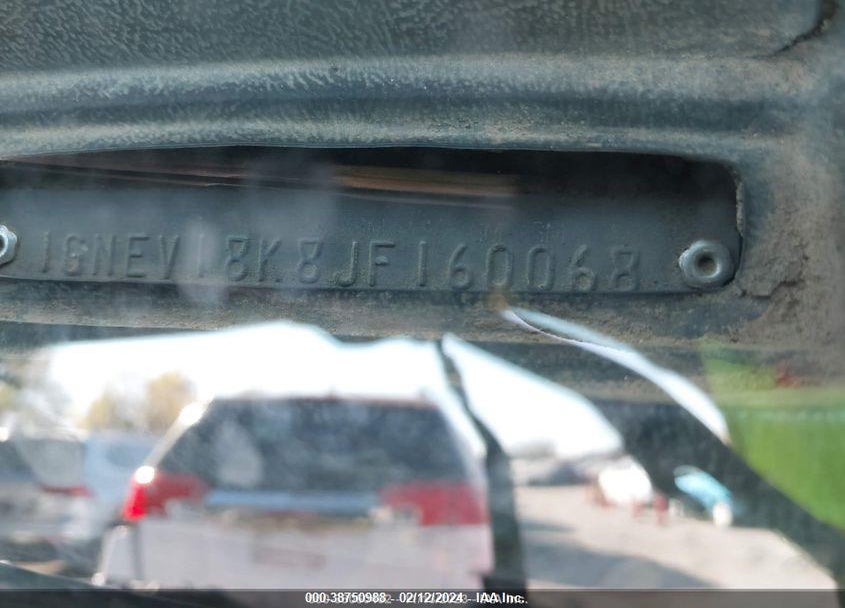 1988 CHEVROLET BLAZER V10 VIN: 1GNEV18K8JF160068