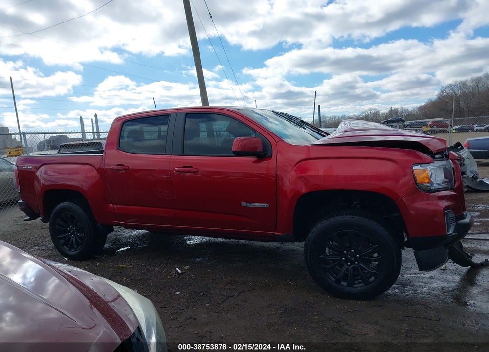 2021 GMC CANYON 4WD SHORT BOX ELEVATION VIN: 1GTG6CEN8M1219646