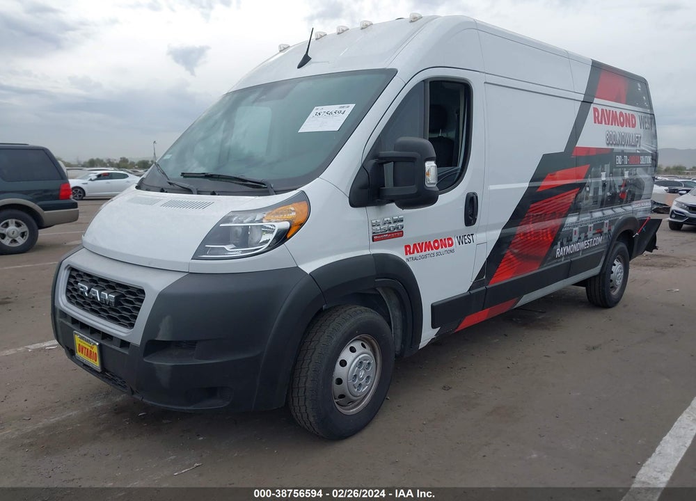 2022 RAM PROMASTER 2500 HIGH ROOF 159 WB VIN: 3C6LRVDG4NE139562