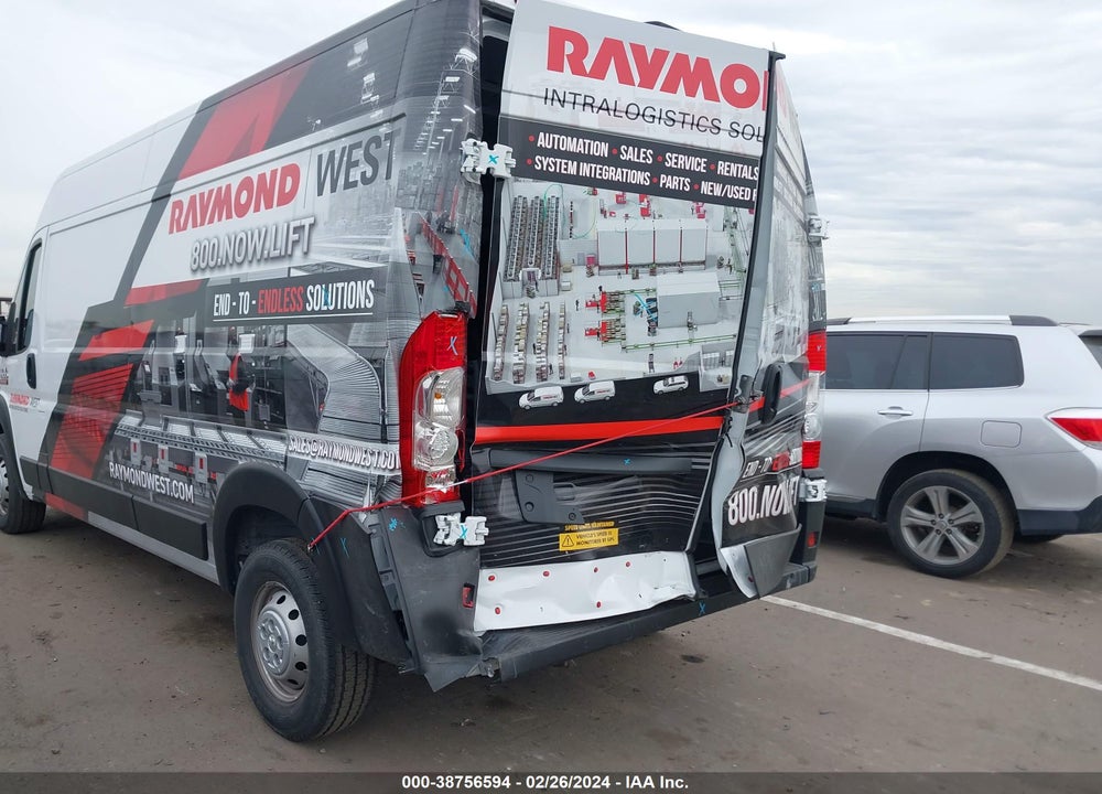 2022 RAM PROMASTER 2500 HIGH ROOF 159 WB VIN: 3C6LRVDG4NE139562
