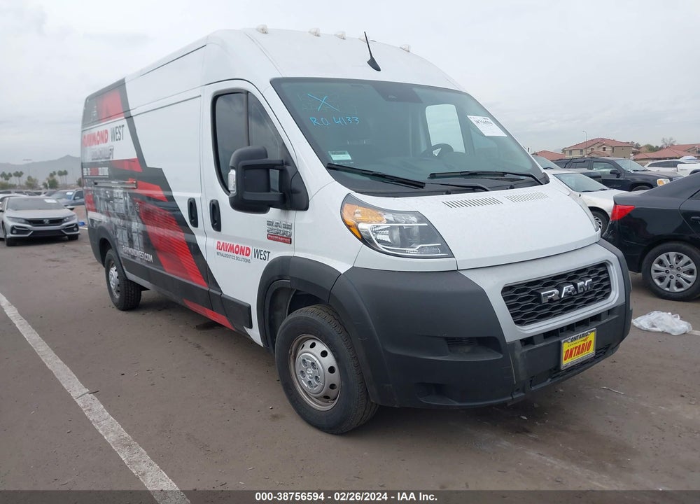 2022 RAM PROMASTER 2500 HIGH ROOF 159 WB VIN: 3C6LRVDG4NE139562