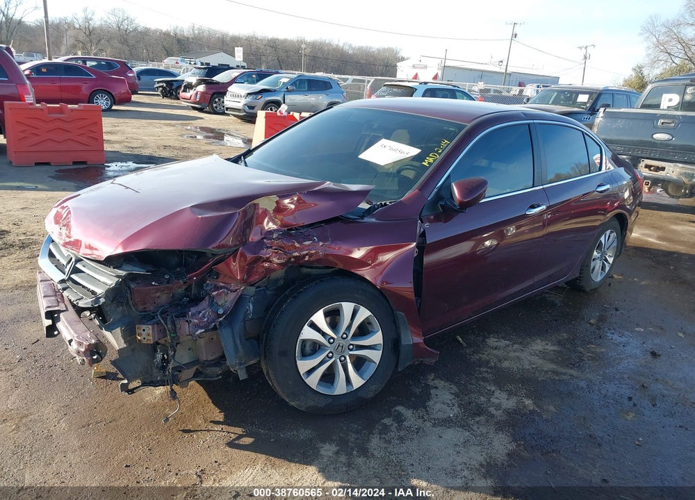 2013 HONDA ACCORD LX VIN: 1HGCR2F38DA045365