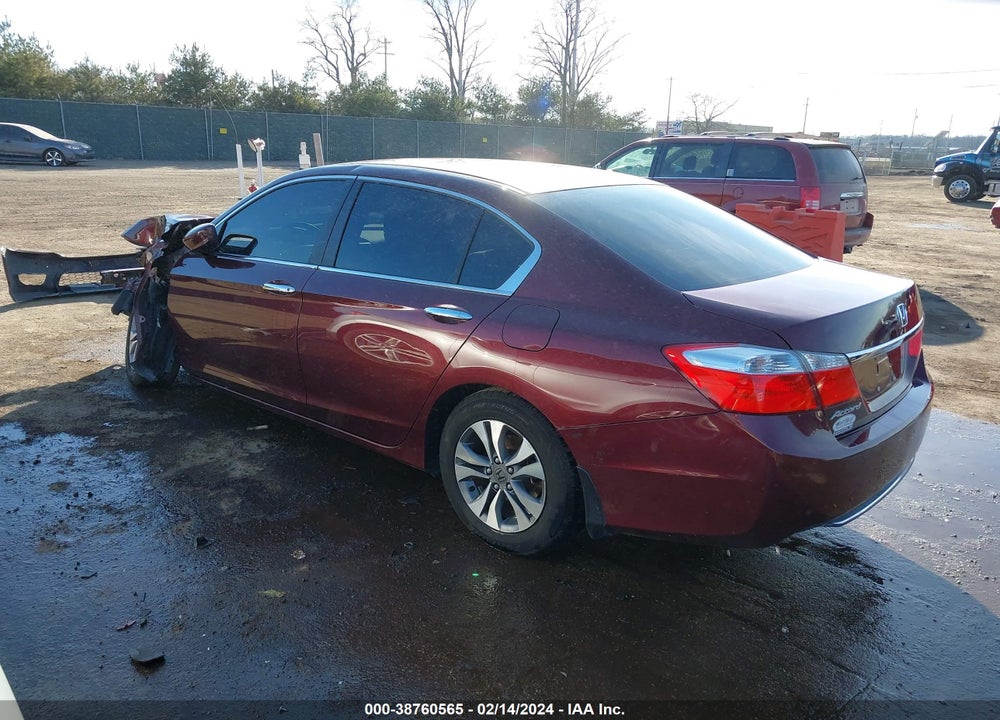 2013 HONDA ACCORD LX VIN: 1HGCR2F38DA045365