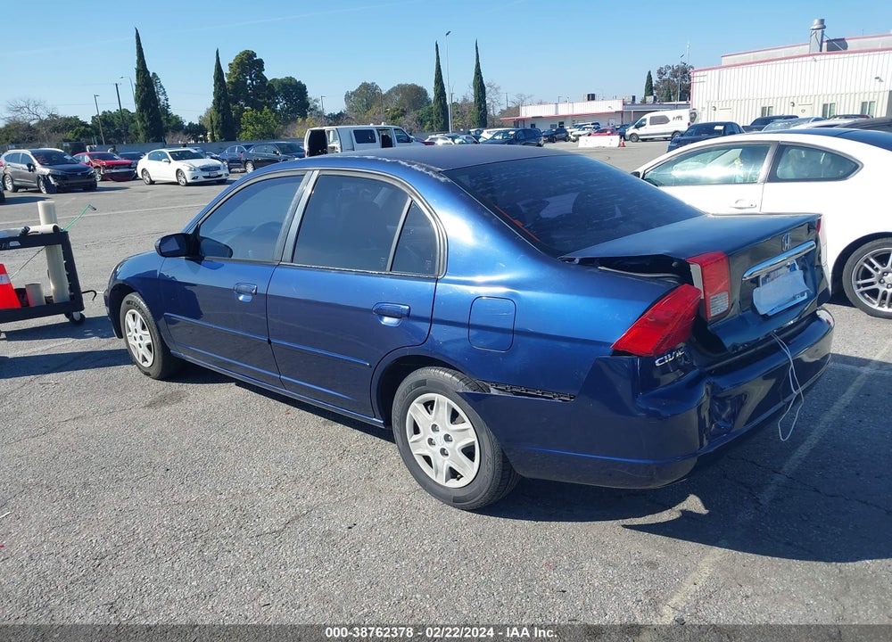 2003 HONDA CIVIC LX VIN: JHMES16523S000694