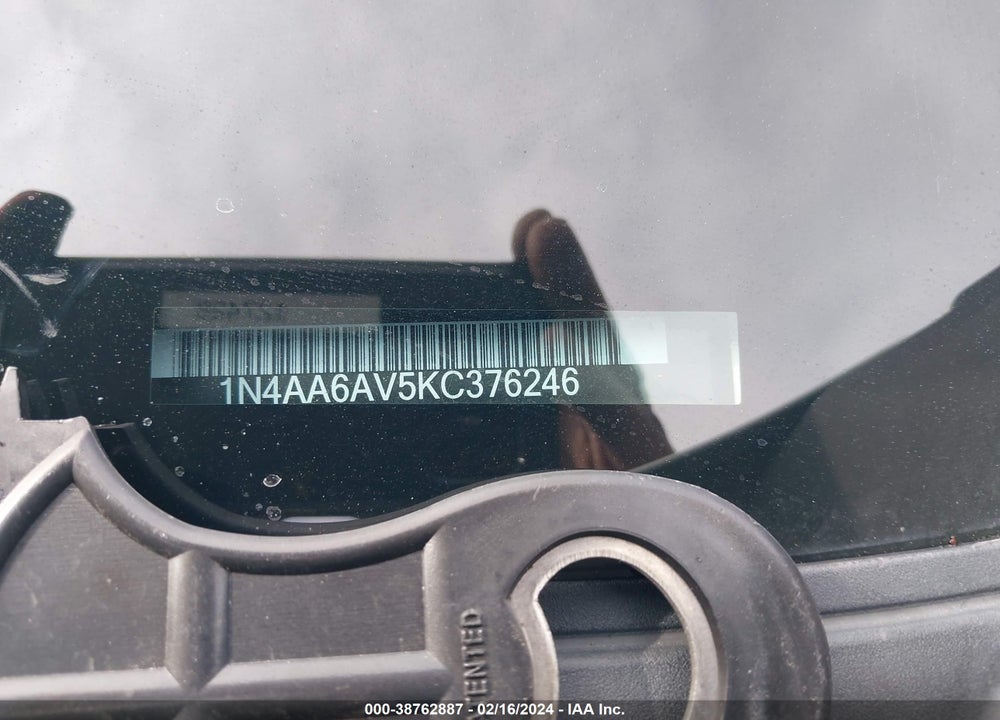 2019 NISSAN MAXIMA 3.5 S VIN: 1N4AA6AV5KC376246