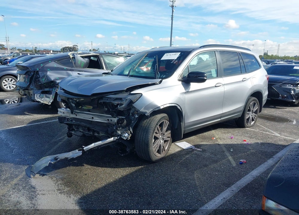 2022 HONDA PILOT 2WD SPORT VIN: 5FNYF5H31NB028265