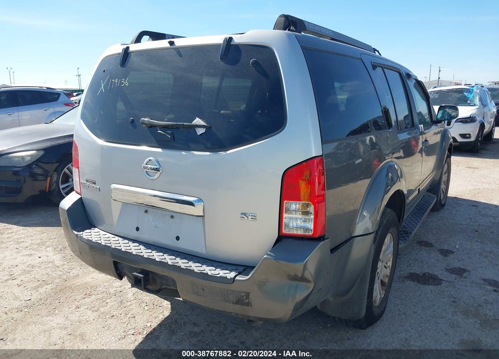 2005 NISSAN PATHFINDER LE VIN: 5N1AR18W05C781290