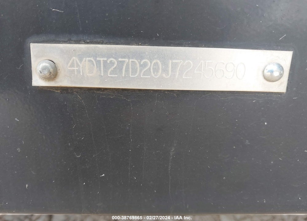 2018 KEYSTONE HIDEOUT LUXURY SERIE VIN: 4YDT27D20J7245690