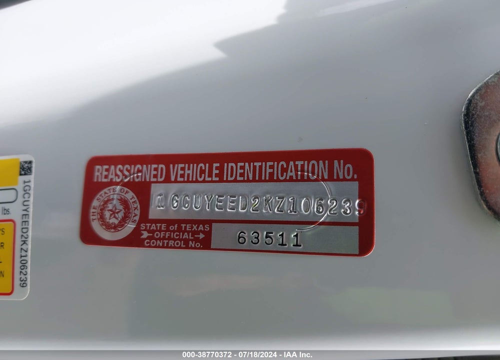 2019 CHEVROLET SILVERADO 1500 RST VIN: 1GCUYEED2KZ106239