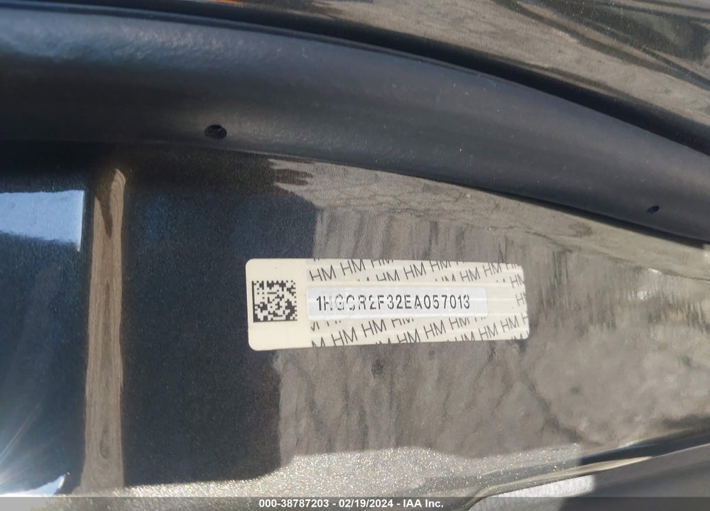 2014 HONDA ACCORD LX VIN: 1HGCR2F32EA057013