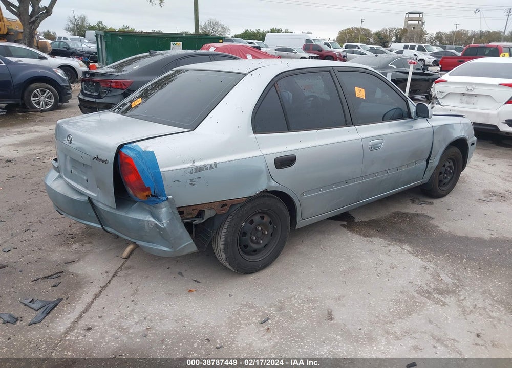 2003 HYUNDAI ACCENT GL VIN: KMHCG45C93U496234