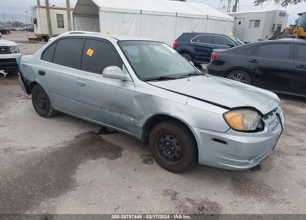 2003 HYUNDAI ACCENT GL VIN: KMHCG45C93U496234