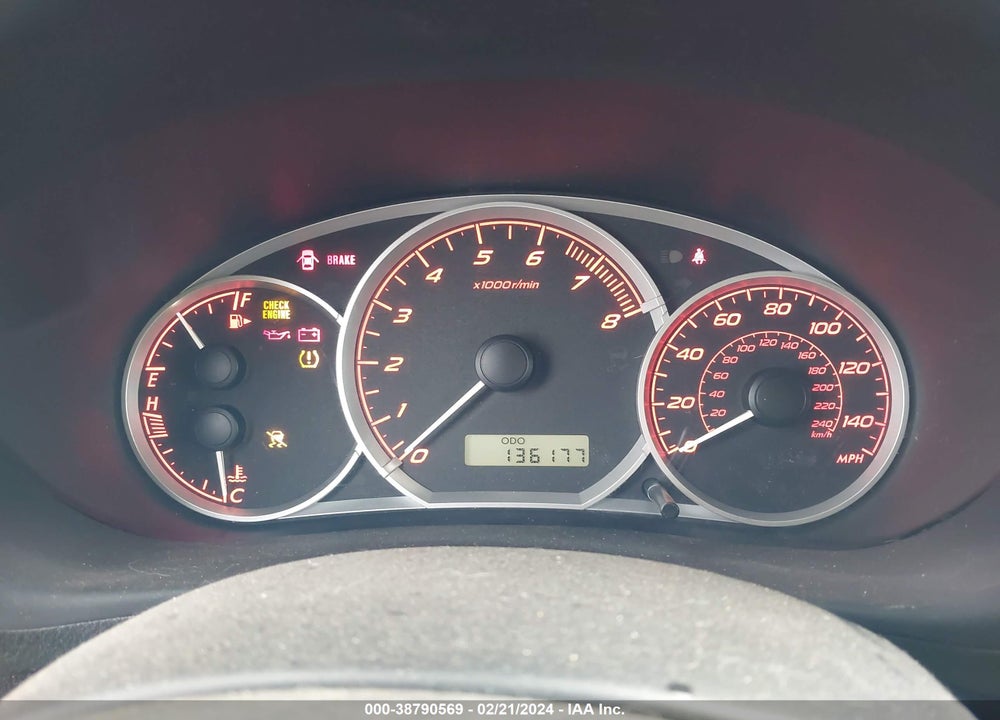 2009 SUBARU IMPREZA WRX VIN: JF1GE76659G518586